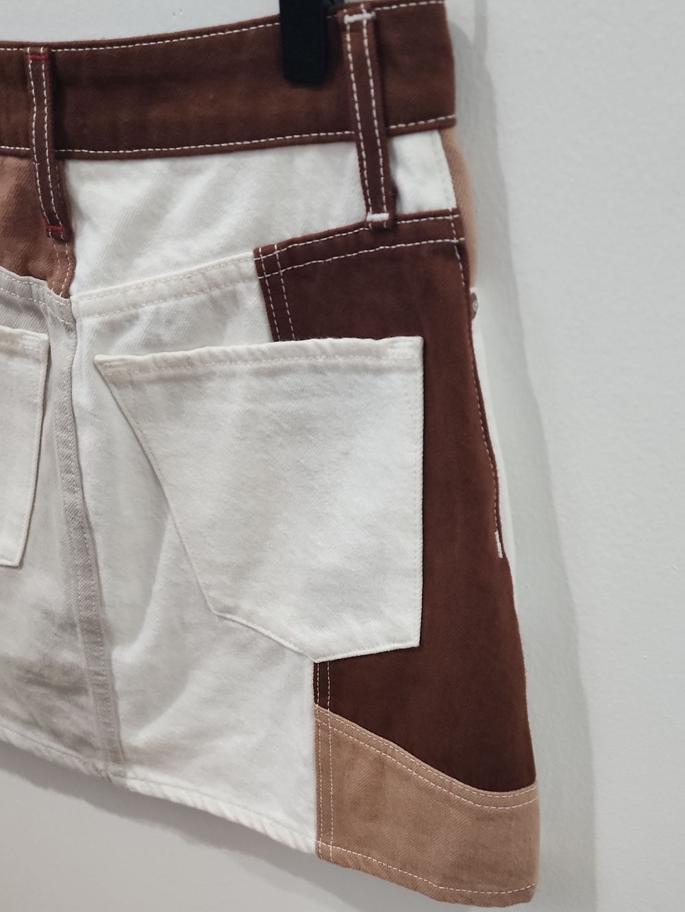 Alice and Olivia Patchwork Denim Skirt - Picture 8 of 14